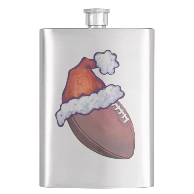 Fußball Weihnachten Flachmann (Vorderseite)