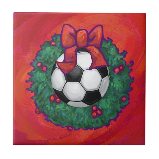 Fußball Weihnachten Fliese (Vorderseite)