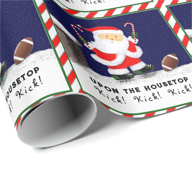 Fußball Weihnachten Geschenkpapier (Rolleneckpunkt)