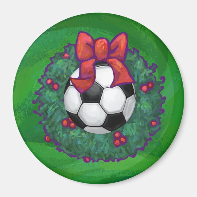 Fußball Weihnachten Magnet (Vorne)