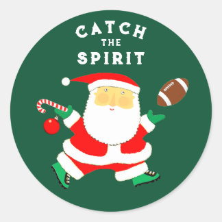 Fußball Weihnachten Runder Aufkleber