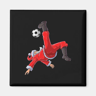 Fußball Weihnachten Santa Fahrrad Kick Xmas Jungen Magnet