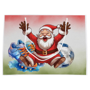 Fußball Weihnachten Thema Große Geschenktasche Geschenktüte