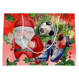 Fußball Weihnachten Thema Große Geschenktasche Große Geschenktüte