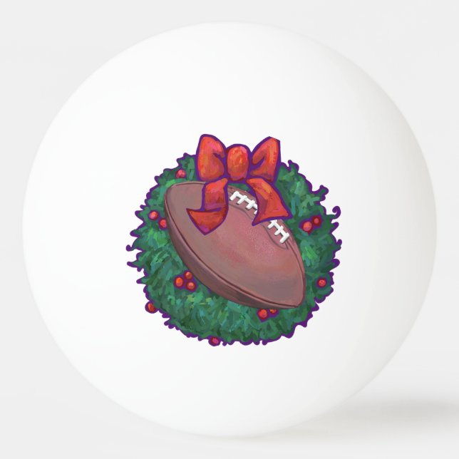 Fußball Weihnachten Tischtennisball (Rückseite)