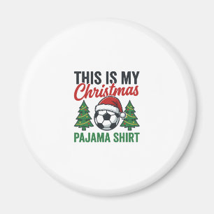 Fußball-Weihnachts-Pyjama-Shirt Magnet