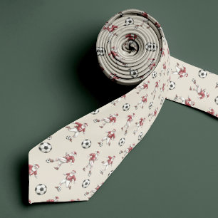 Fußball-Weihnachts-Schlips mit Monogramm Krawatte