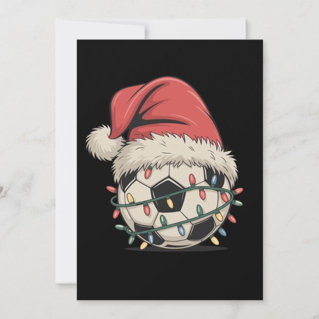 Fußball Weihnachts-Weihnachtsmannmütze Weihnachten (Vorderseite)