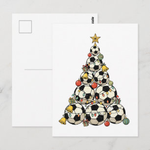 Fußball-Weihnachtsbaum Postkarte