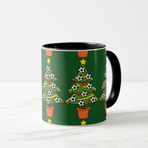 Fußball Weihnachtsbaum Tasse