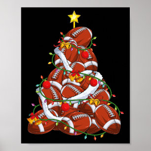 Fußball Weihnachtsbaum Xmas Pajamas Spielertrainer Poster