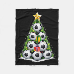 Fußball-Weihnachtsbaum Xmas-Spieler Jungen T-Shirt Fleecedecke