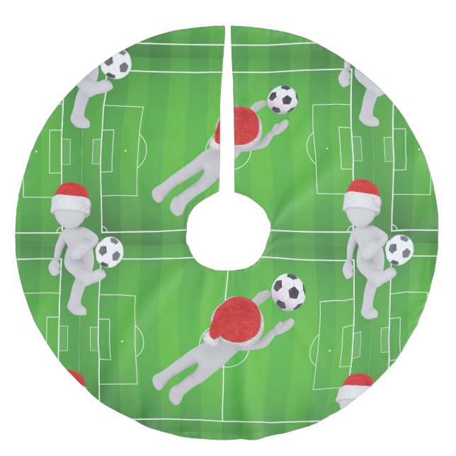 Fußball-Weihnachtsbaumrock Polyester Weihnachtsbaumdecke (Vorderseite)