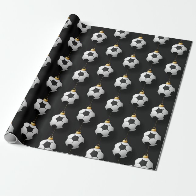 Fußball Weihnachtsdekorationen Sport Geschenkpapier (Ungerollt)