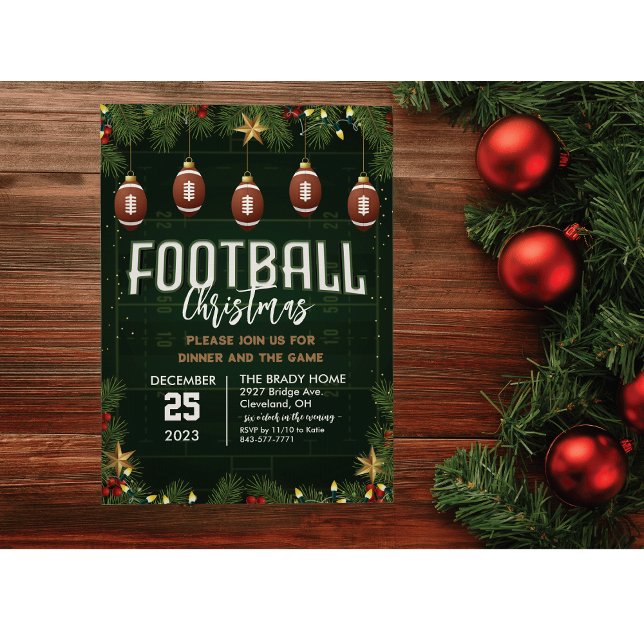 Fußball Weihnachtsessen Party Einladung (Von Creator hochgeladen)