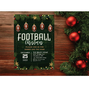 Fußball-Weihnachtsfeier-Abendessen-Einladung Einladung