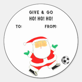 Fußball Weihnachtsfeiertag Geschenktasten Runder Aufkleber