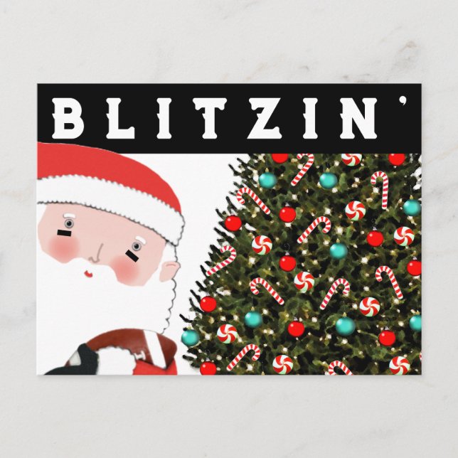 Fußball Weihnachtsfeiertag Postkarte (Vorderseite)