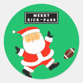 Fußball Weihnachtsfeiertag Runder Aufkleber