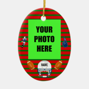 Fußball Weihnachtsfest Foto Keramik Ornament