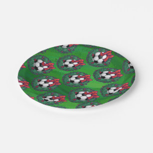 Fußball-Weihnachtsfest Pappteller