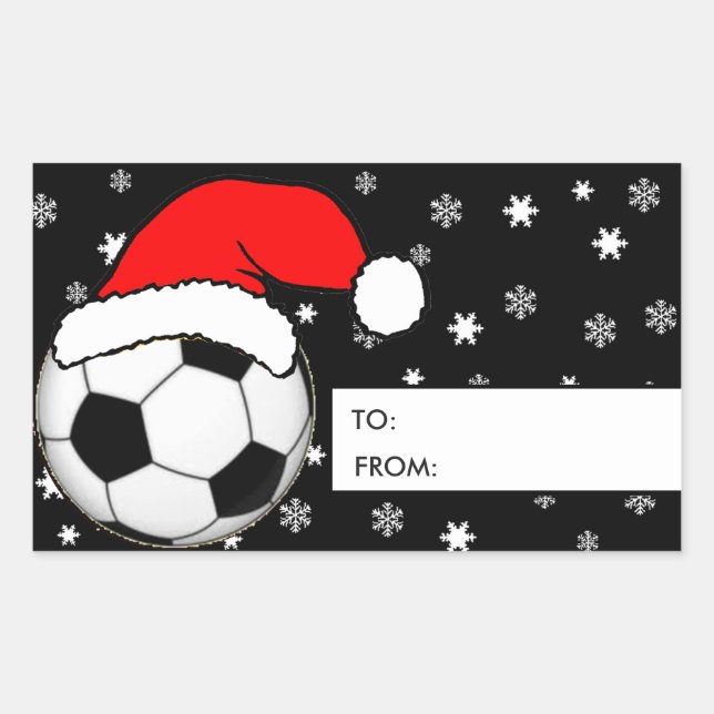 Fußball Weihnachtsgeschenk Aufkleber (Vorderseite)