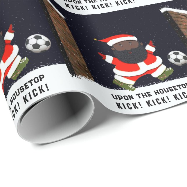 Fußball Weihnachtsgeschenk Geschenkpapier (Rolleneckpunkt)