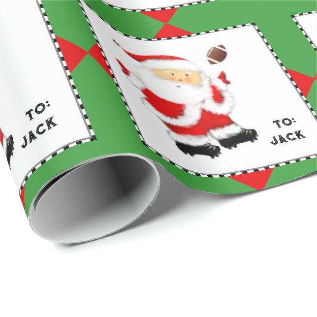 Fußball Weihnachtsgeschenk Geschenkpapier (Rolleneckpunkt)