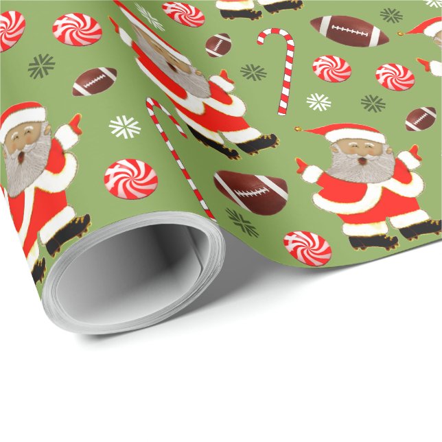Fußball Weihnachtsgeschenk Wrapping Paper Geschenkpapier (Rolleneckpunkt)