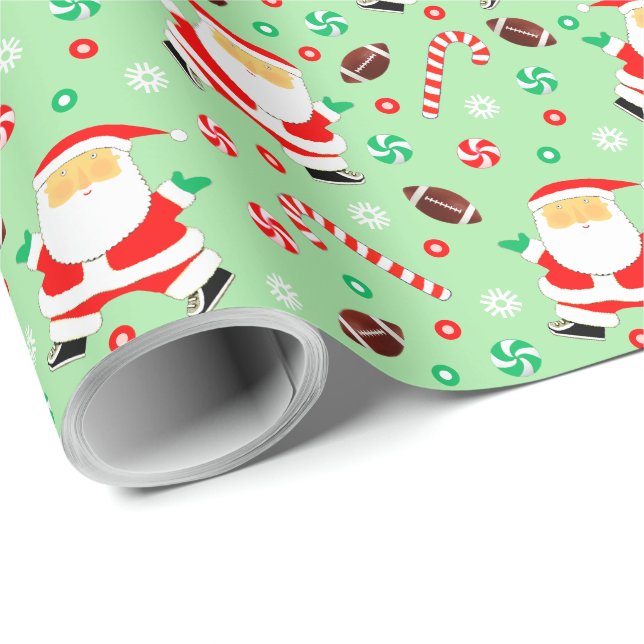 Fußball Weihnachtsgeschenk Wrapping Paper Geschenkpapier (Rolleneckpunkt)