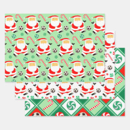 Fußball Weihnachtsgeschenke Wrapping Paper Geschenkpapier Set