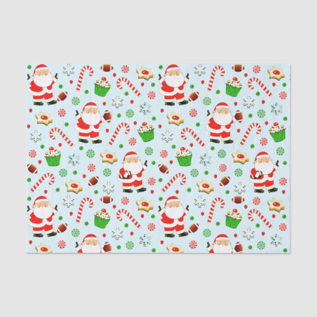 Fußball Weihnachtsgeschenkpapier Seidenpapier (Vorderseite)