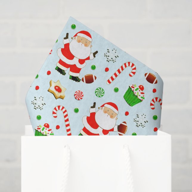 Fußball Weihnachtsgeschenkpapier Seidenpapier (Geschenktüte)