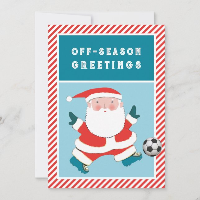Fußball-Weihnachtskarten Feiertagskarte (Vorderseite)