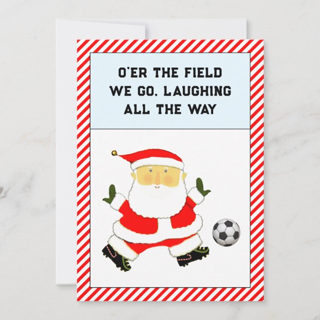 Fußball-Weihnachtskarten Feiertagskarte (Vorderseite)
