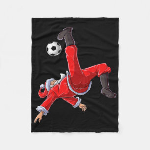 Fußball Weihnachtsmann Fahrrad Kick Xmas Jungs Män Fleecedecke