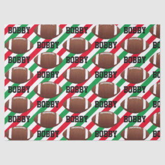 Fußball Weihnachtsnachtsnacht Name Streifen rot &  Seidenpapier