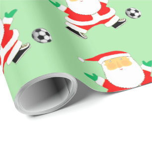 Fußball-Weihnachtspapier Geschenkpapier