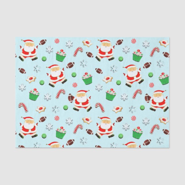 Fußball Weihnachtspapier Seidenpapier (Vorderseite)