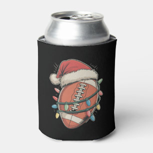 Fußball Weihnachtssport Weihnachtsmannmütze Dosenkühler