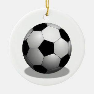 Fußball-Weihnachtsverzierung Keramikornament