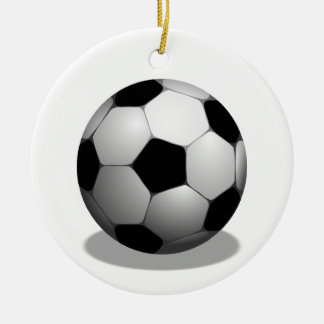 Fußball-Weihnachtsverzierung Keramikornament