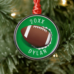 Fußball weint Weihnachten Ornament Aus Metall