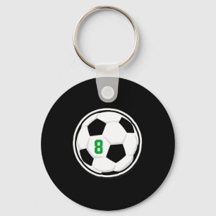 Fußball Weiß Schwarz Grün Kinder Team Nummer T S Schlüsselanhänger