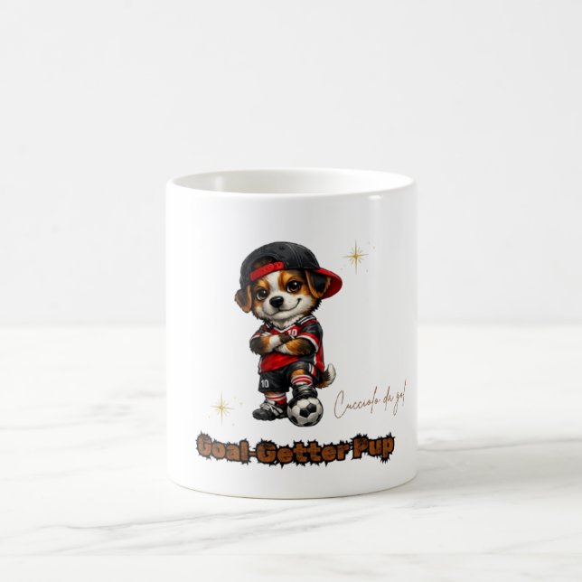 Fußball-Welpen-Tasse Kaffeetasse (Mittel)