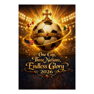 Fußball-Weltmeisterschaft 2026 Renaissance-Fußball Poster