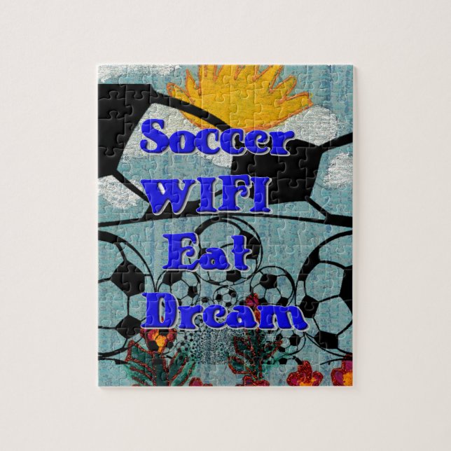 Fußball WIFI essen Traum - Spaß Sport Kunst drucke (Vertikal)