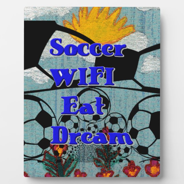 Fußball WIFI essen Traum - Spaß Sport Kunst drucke Fotoplatte (Vorderseite)