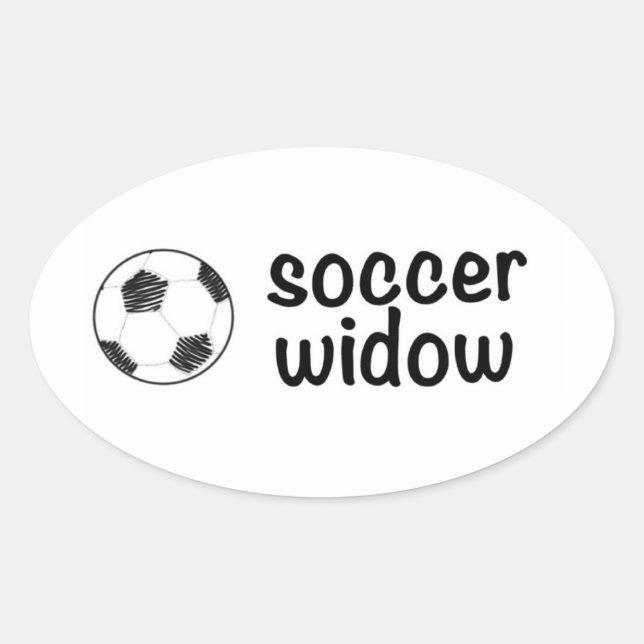 Fußball-Witwen-Aufkleber Ovaler Aufkleber (Vorderseite)