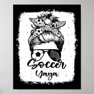 Fußball Yaya Vintage Leopard Unordentlicher Dutt G Poster